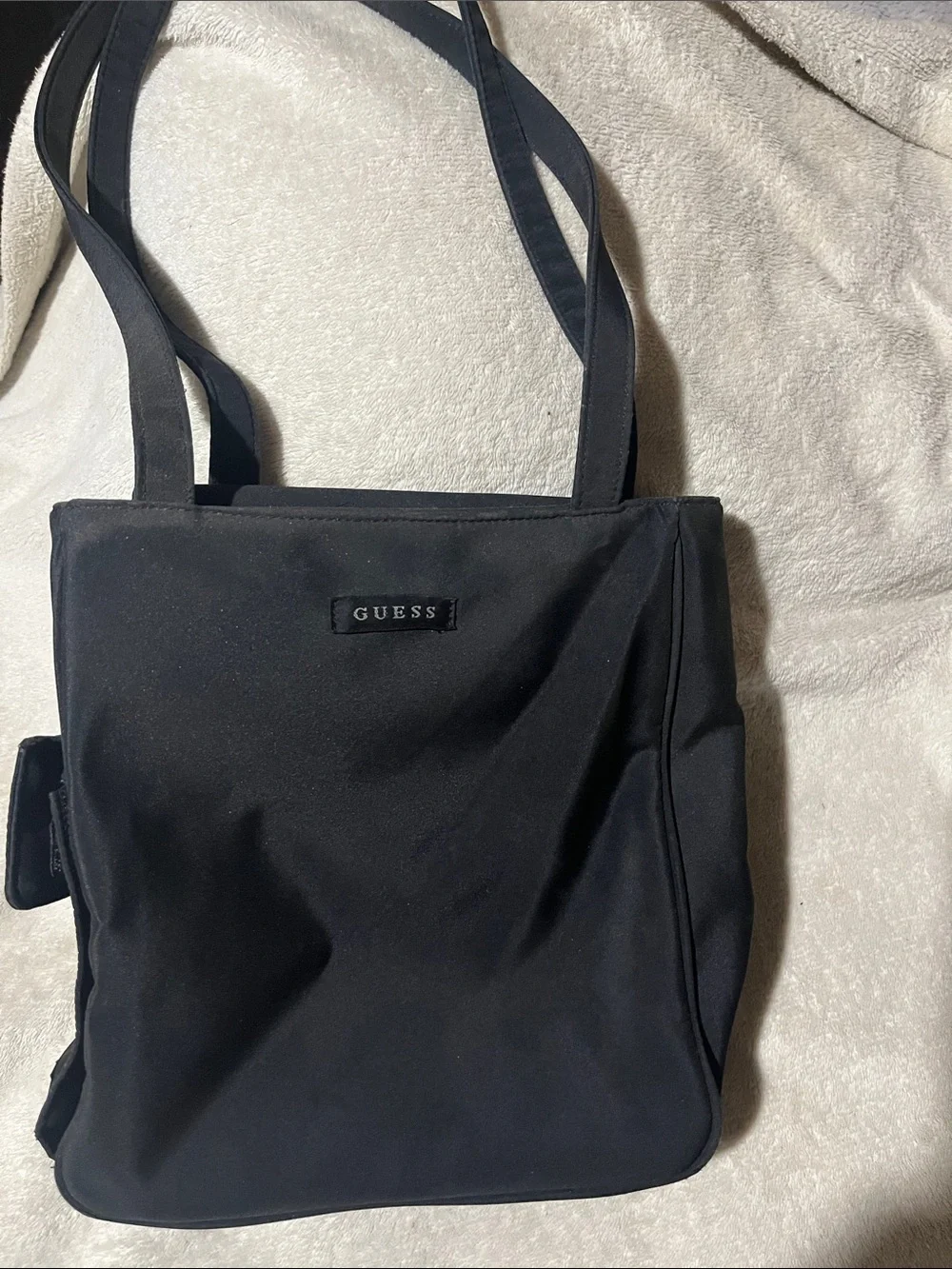 GUESS Black Nylon Messenger Shoulder Bag for Men